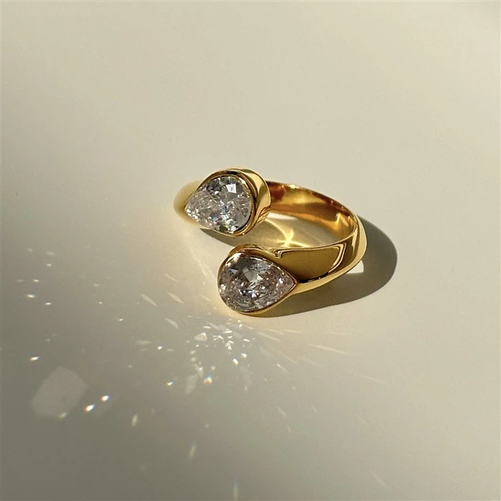 CZ Waterdrop Ring price