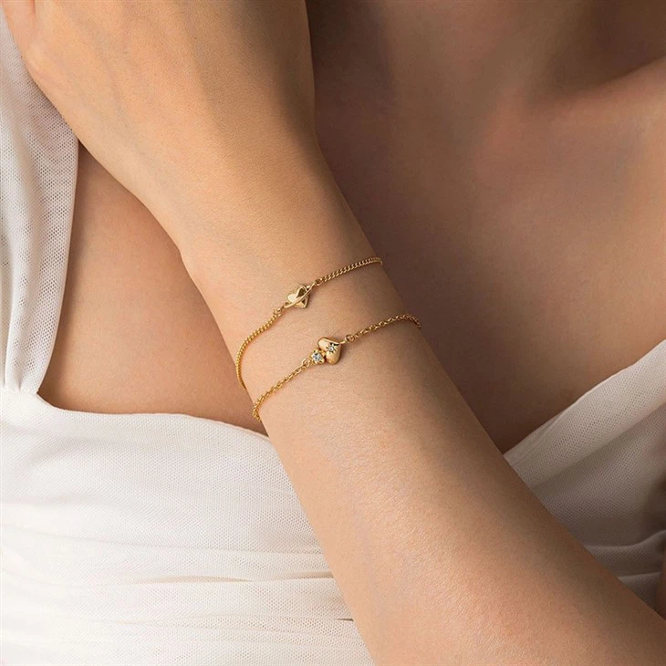 Dainty Heart Chain Bracelet factory