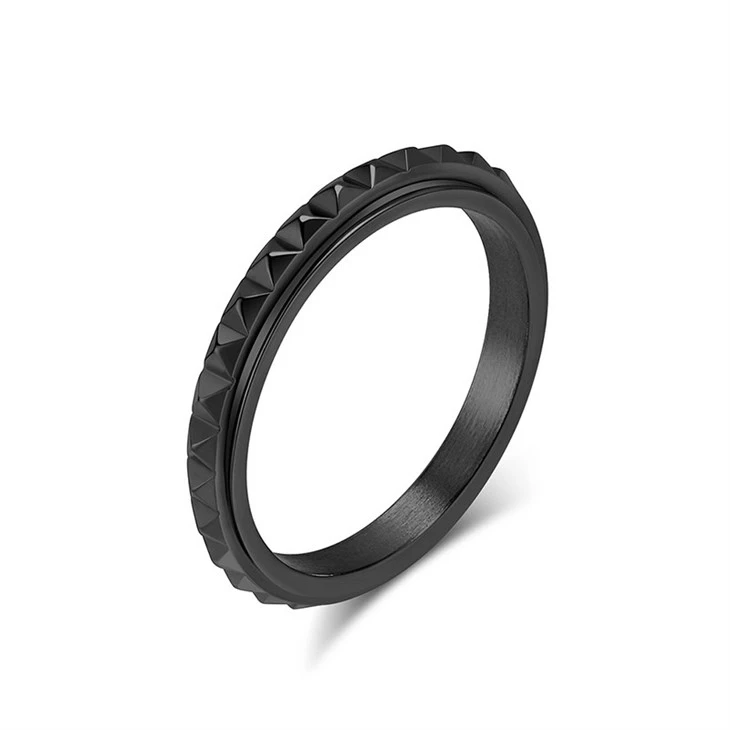 Diamond Edge Stainless Steel Spinner Ring best