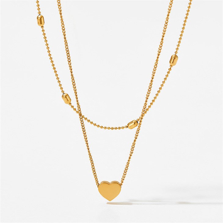 Double Layer Heart Necklace
