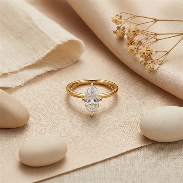 Emerald Cut CZ Solitaire Ring factory