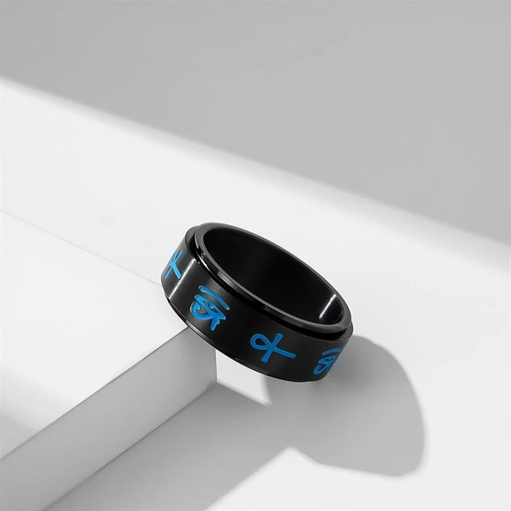 Eye Of Horus Engraved Spinner Ring price
