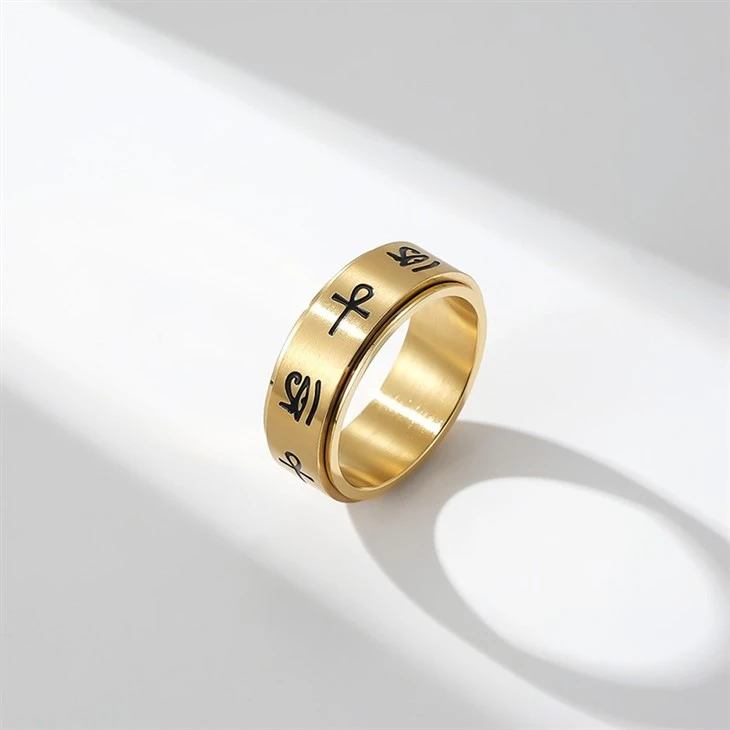Eye Of Horus Engraved Spinner Ring suppliers