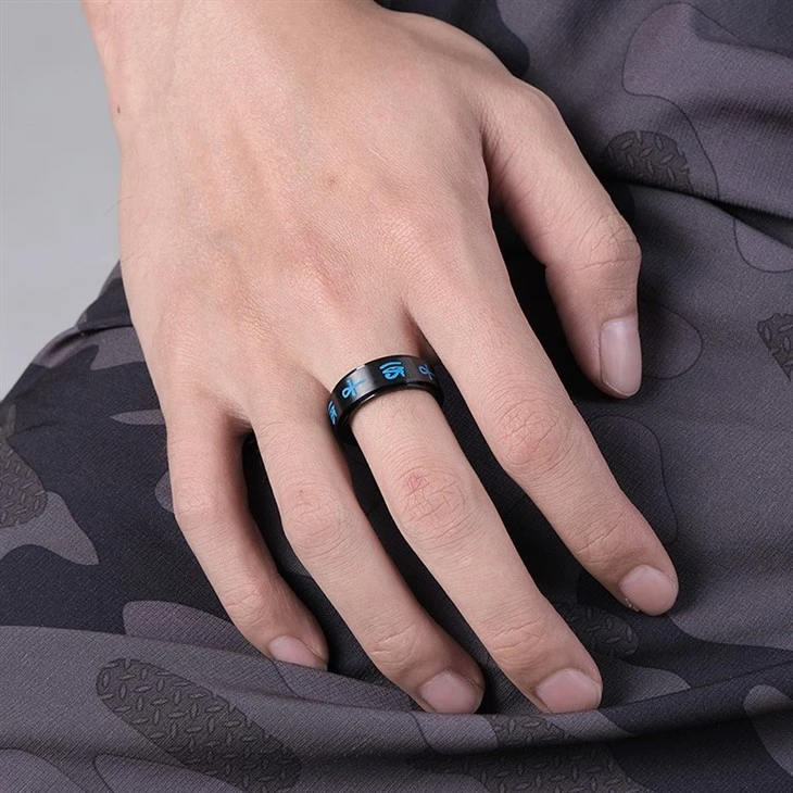 Eye Of Horus Engraved Spinner Ring best