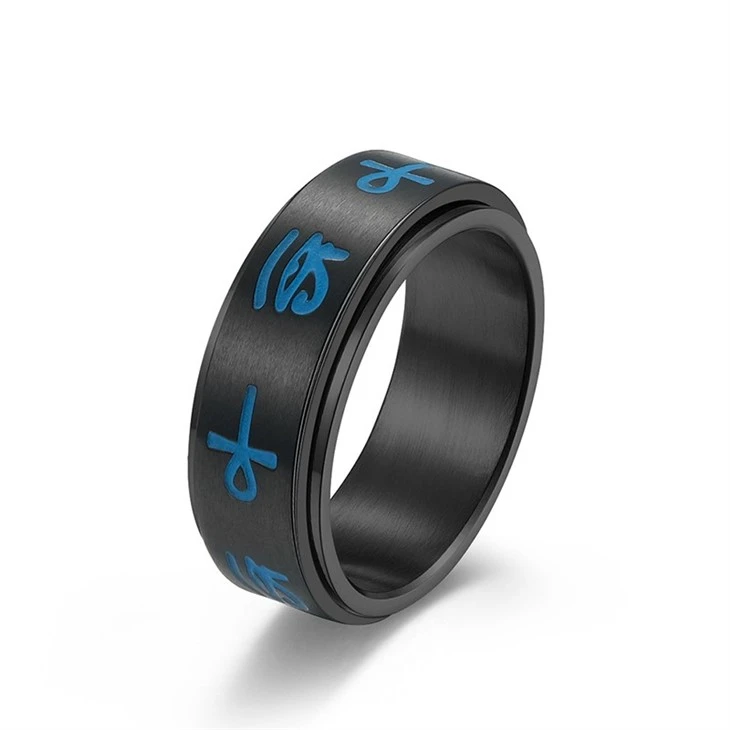Eye Of Horus Engraved Spinner Ring factory