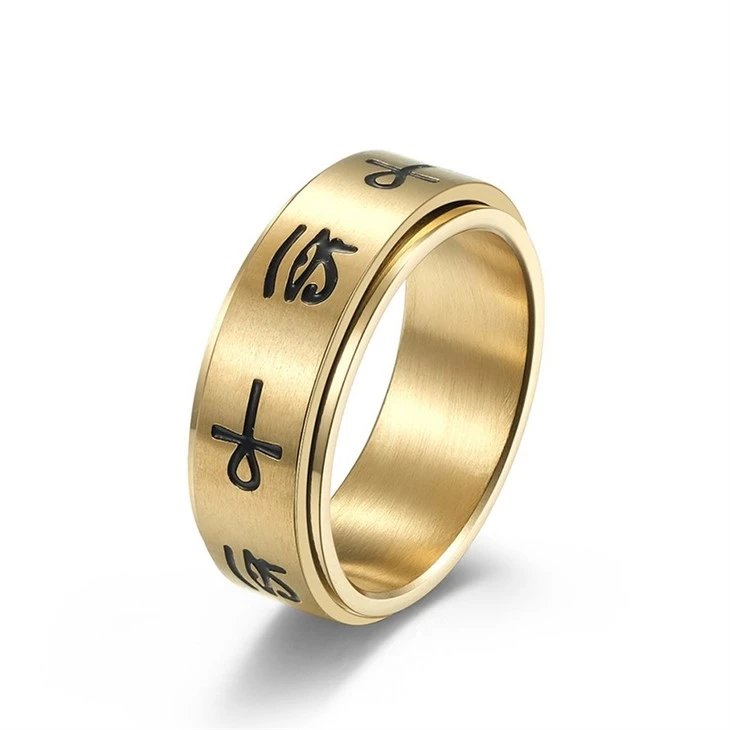 Eye Of Horus Engraved Spinner Ring suppliers