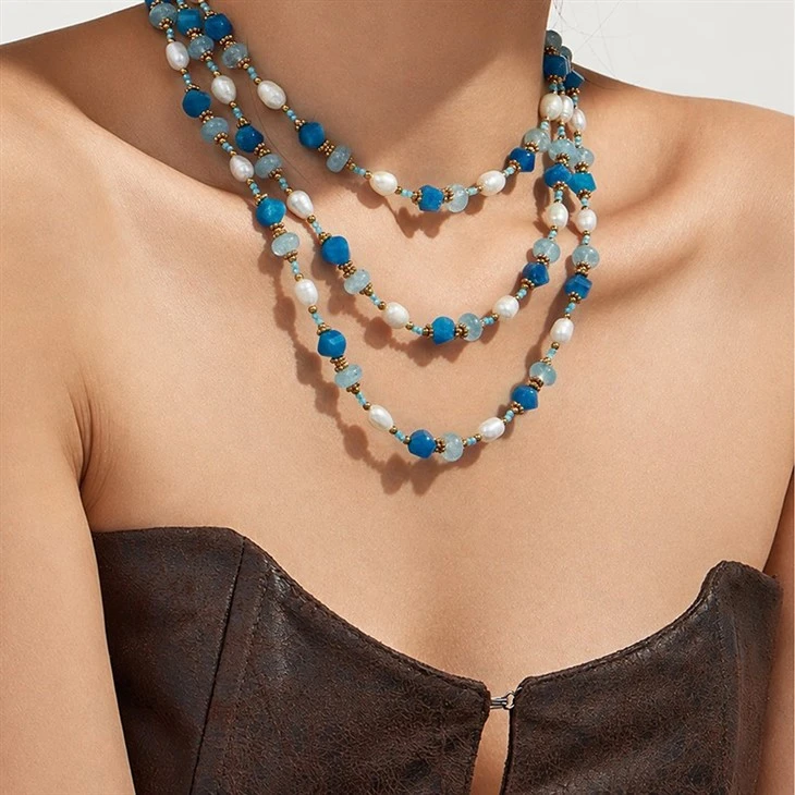 Freshwater Pearl And Aquamarine Beaded Necklace best