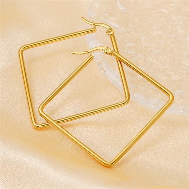 Geometric Square Click‑Top Hoop Earrings best