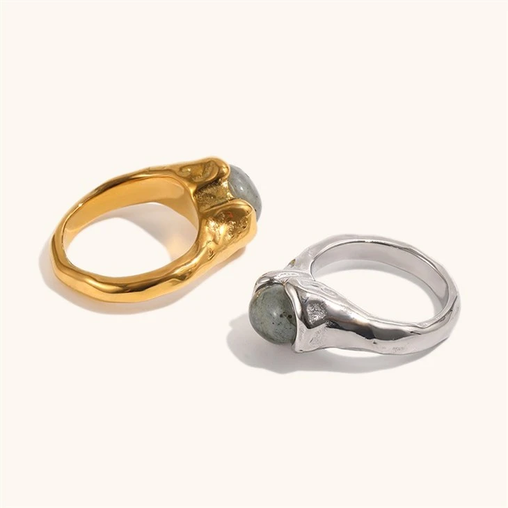 Textured Bezel Grey Aventurine Ring price