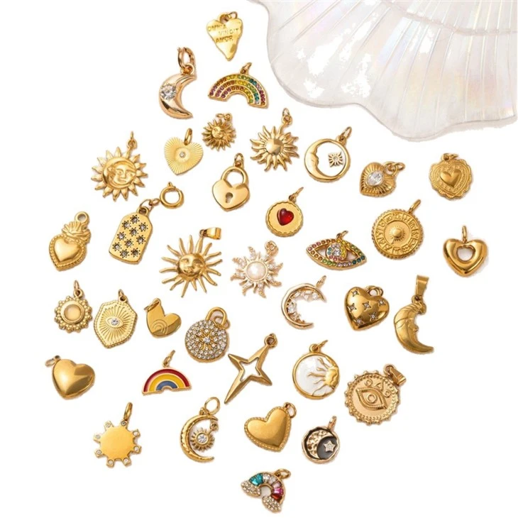Heart Sun Moon Charms high quality