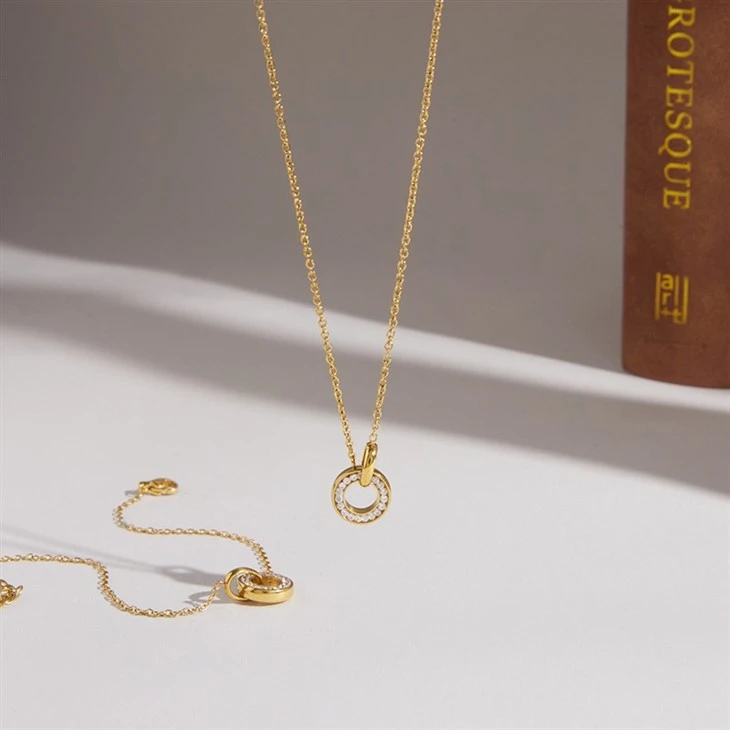 Hollow Circle CZ Necklace best