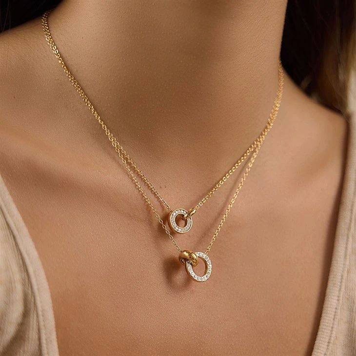 Hollow Circle CZ Necklace best