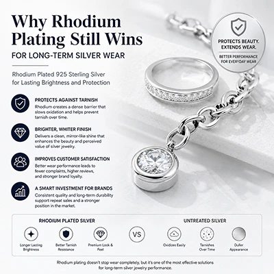 Why Rhodium Plating Still Wins for Long-Term Silver Wear