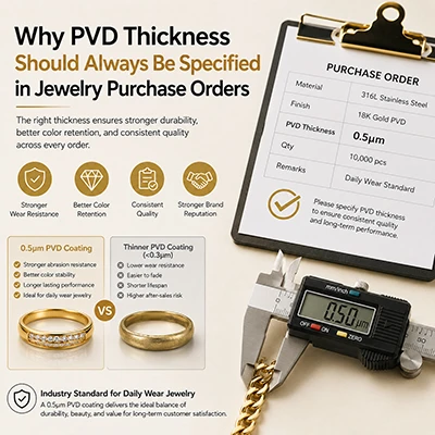 Why PVD Thickness Should Always Be Specified in Jewelry Purchase Orders