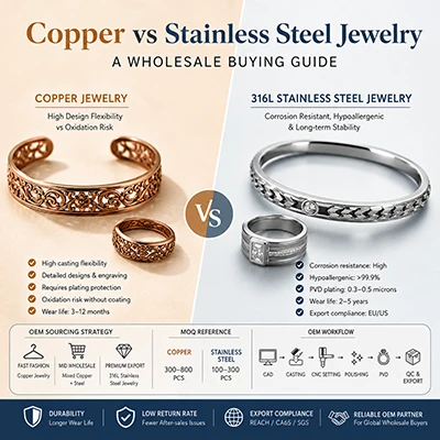 Copper vs Stainless Steel Jewelry: A Wholesale Buying Guide