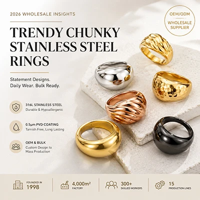 Trendy Chunky Stainless Steel Rings: 2026 Wholesale Insights