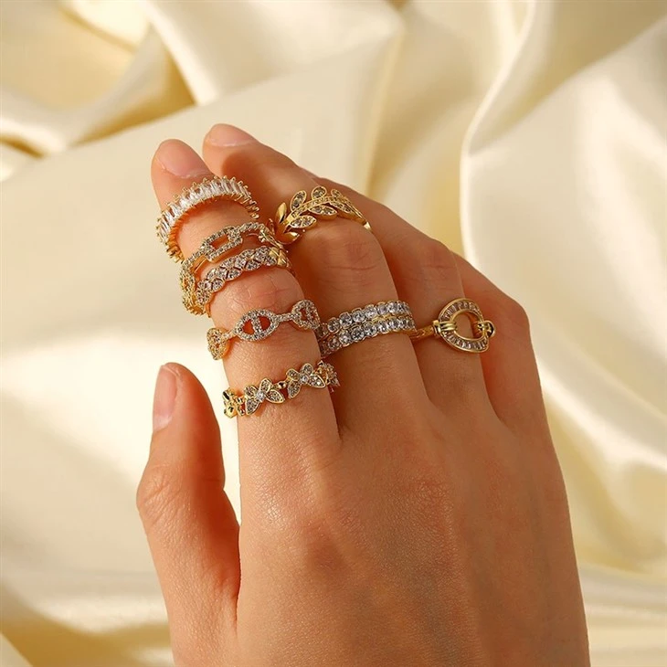 Interlocked Chain Link CZ Open Ring best