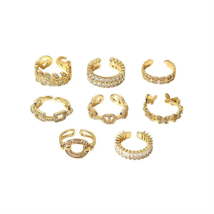 Interlocked Chain Link CZ Open Ring best