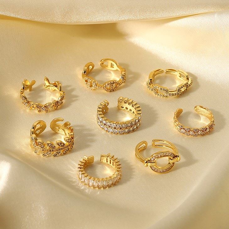 Interlocked Chain Link CZ Open Ring best