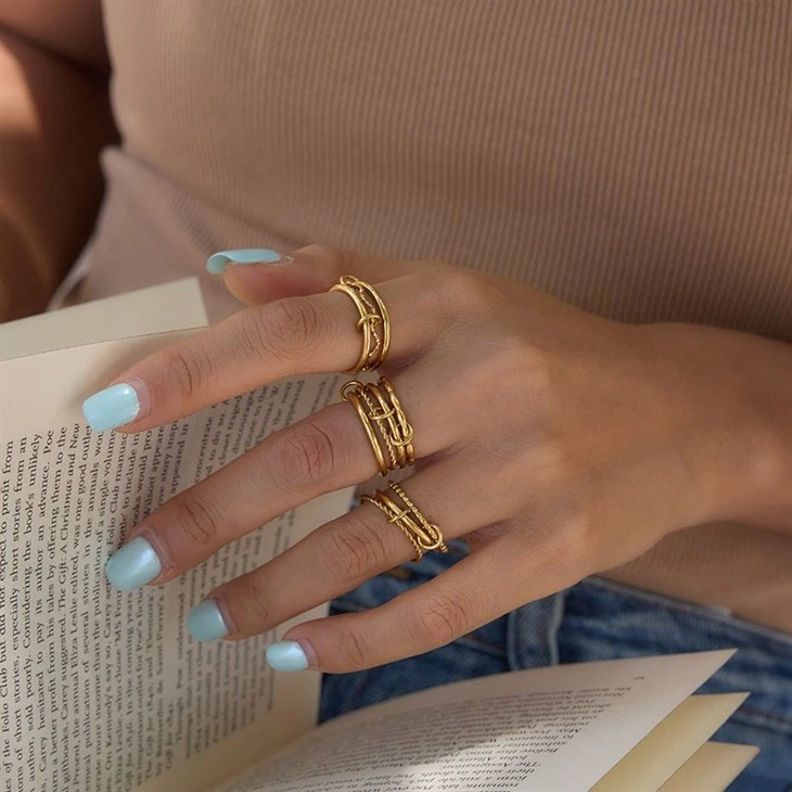 Interlocked Multi Layer Ring factory