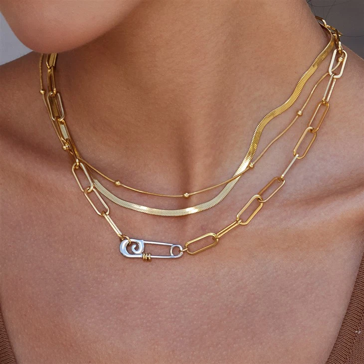 Large Paperclip Chain Necklace