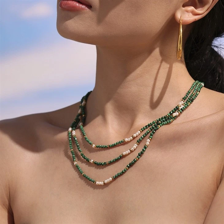 Malachite Freshwater Pearl Necklace best