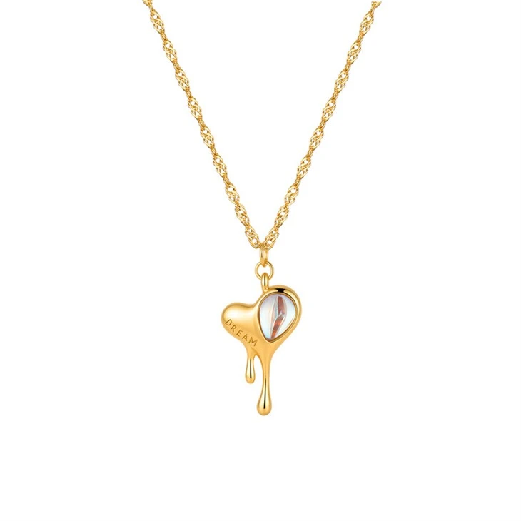 Melting Heart Pendant Necklace