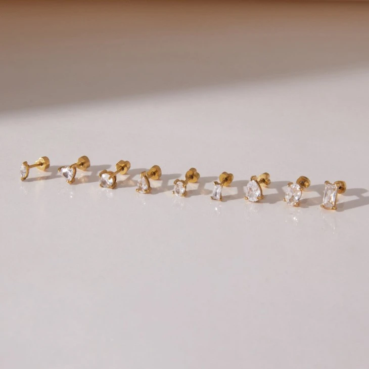 Mixed Cut CZ Stud Earring Set best