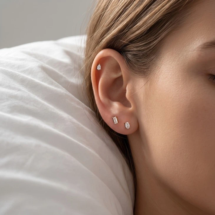 Mixed Cut CZ Stud Earring Set high quality