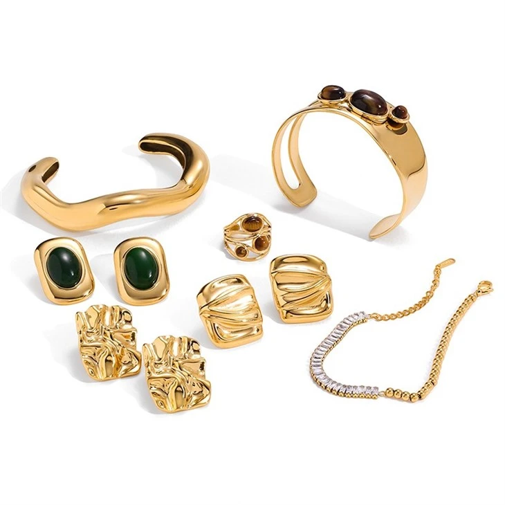 Molten Textured Statement Stud Earrings high quality