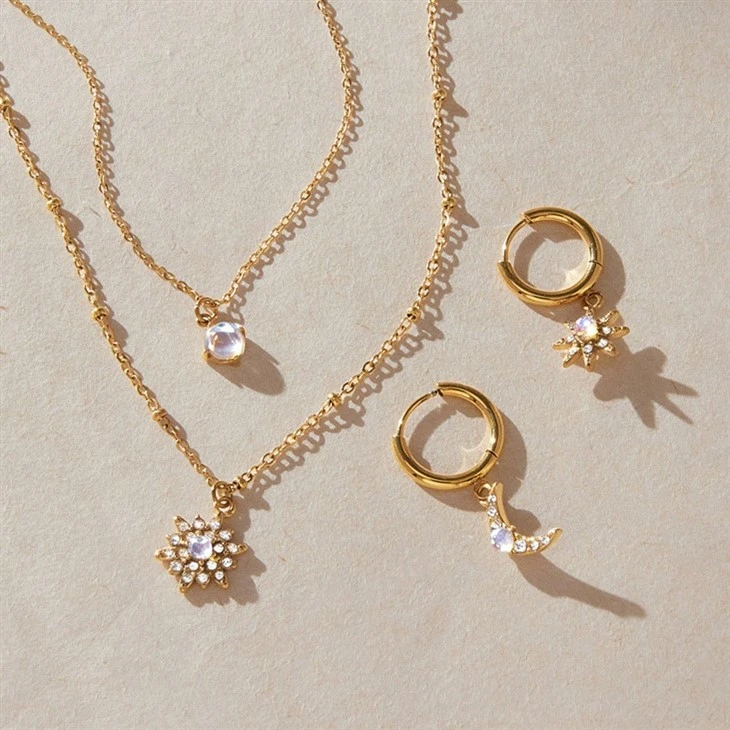 Moonstone North Star Pendant Necklace factory