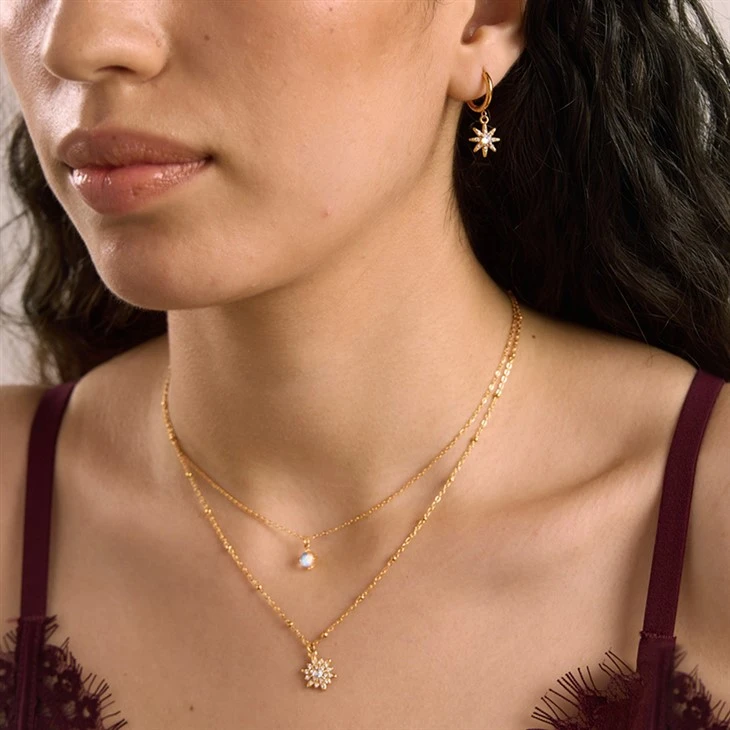Moonstone North Star Pendant Necklace