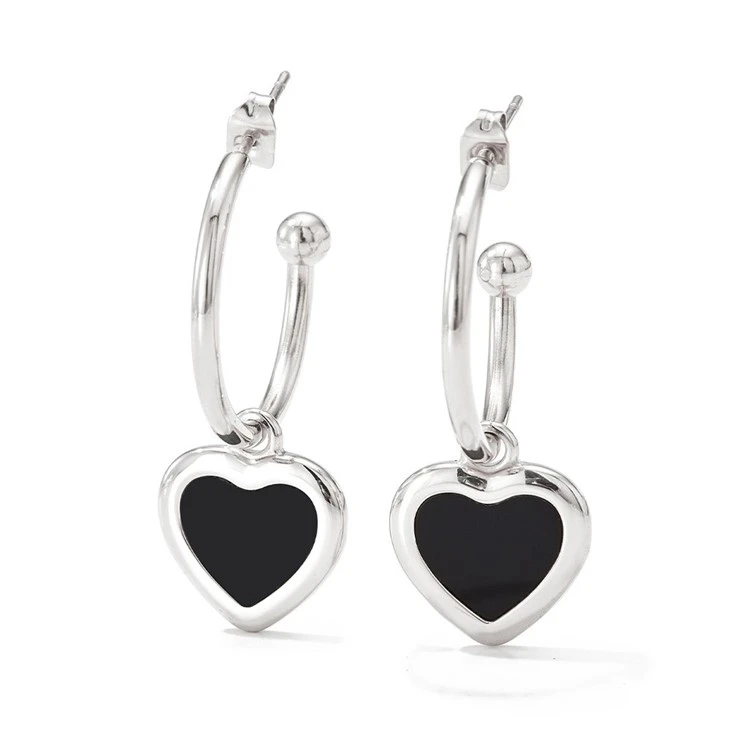 Mother Of Pearl Heart C Hoop