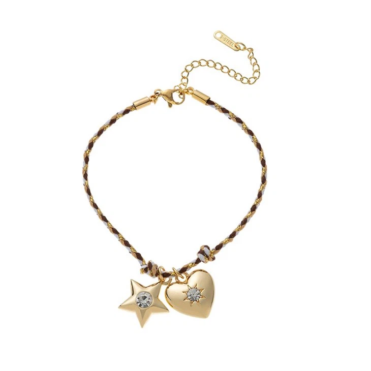 Multi Charms Woven Cord Bracelet factory