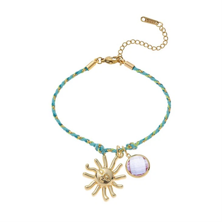 Multi Charms Woven Cord Bracelet suppliers