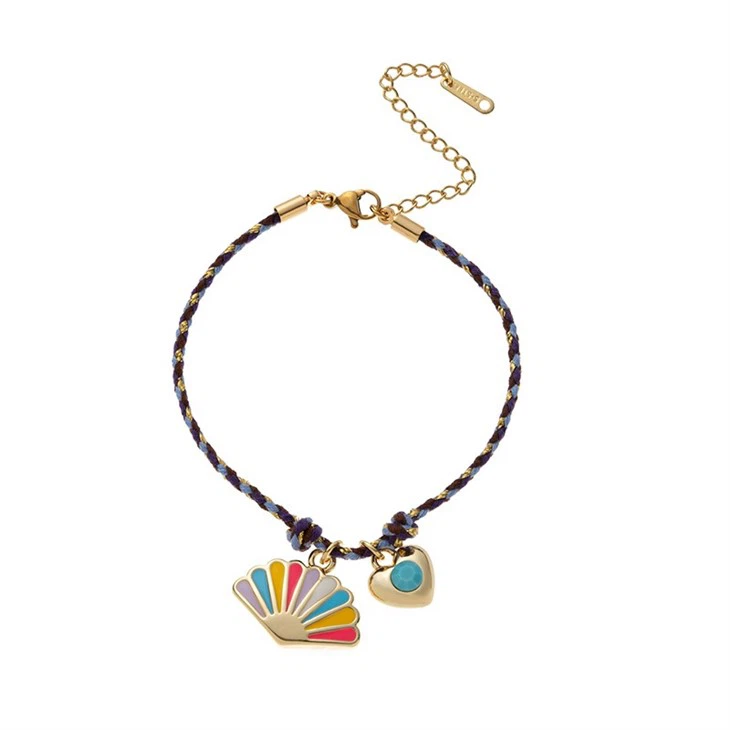 Multi Charms Woven Cord Bracelet factory