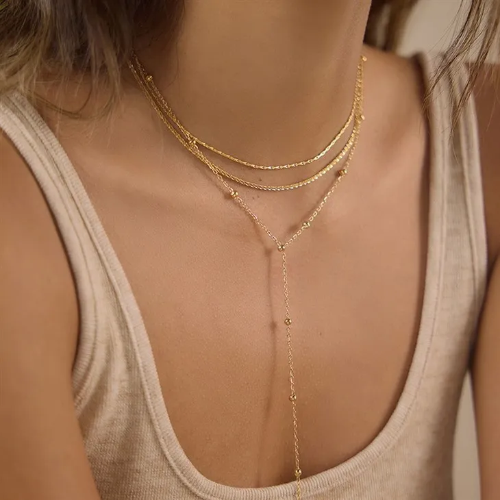 Multi Layer Beaded Y Drop Necklace suppliers