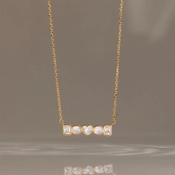 Multicolor Square CZ Necklace best