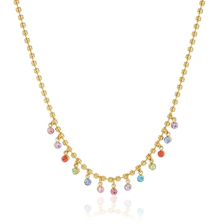 Multicolor Teardrop CZ Drop Necklace high quality
