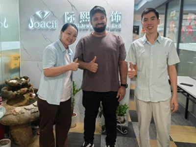 Oman Client Visits Our Guangzhou Factory For Stone & Pearl Jewelry