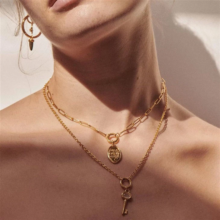 O Shape Chain Charm Necklace