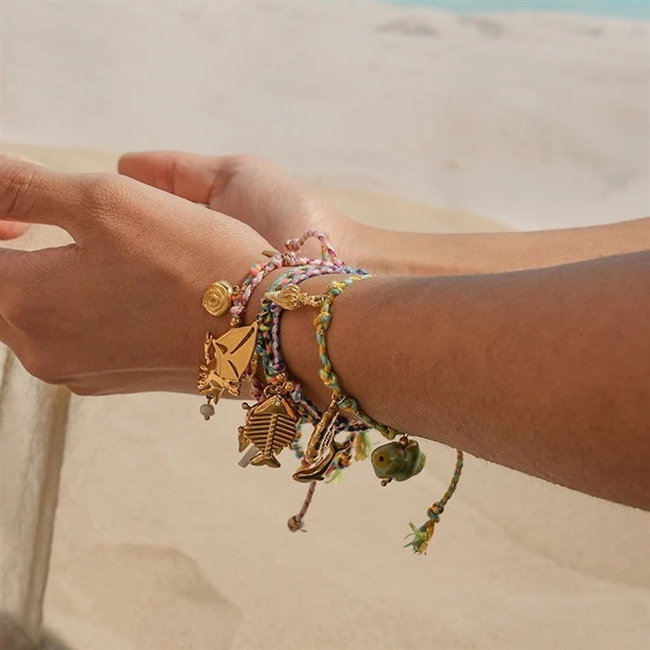 Ocean Charm Braided Pull Bracelet factory
