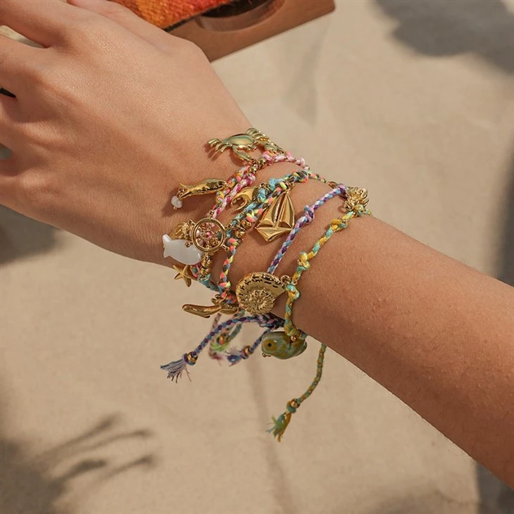 Ocean Charm Braided Pull Bracelet best