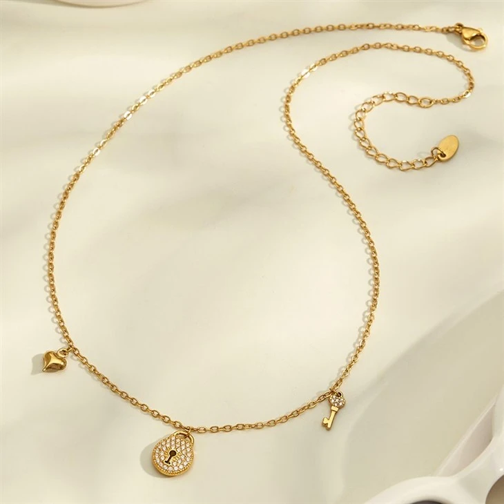 Padlock Heart Key Necklace best