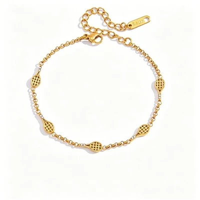 Badminton Racket Pendant Bracelet
