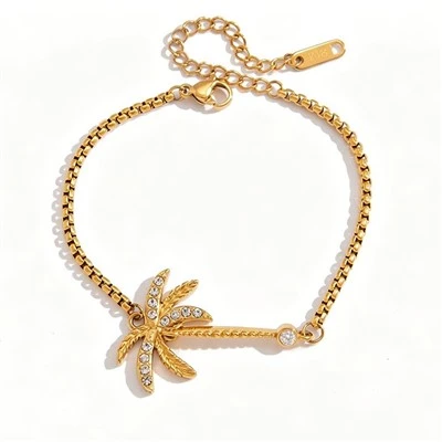 Palm Tree Charm Bracelet