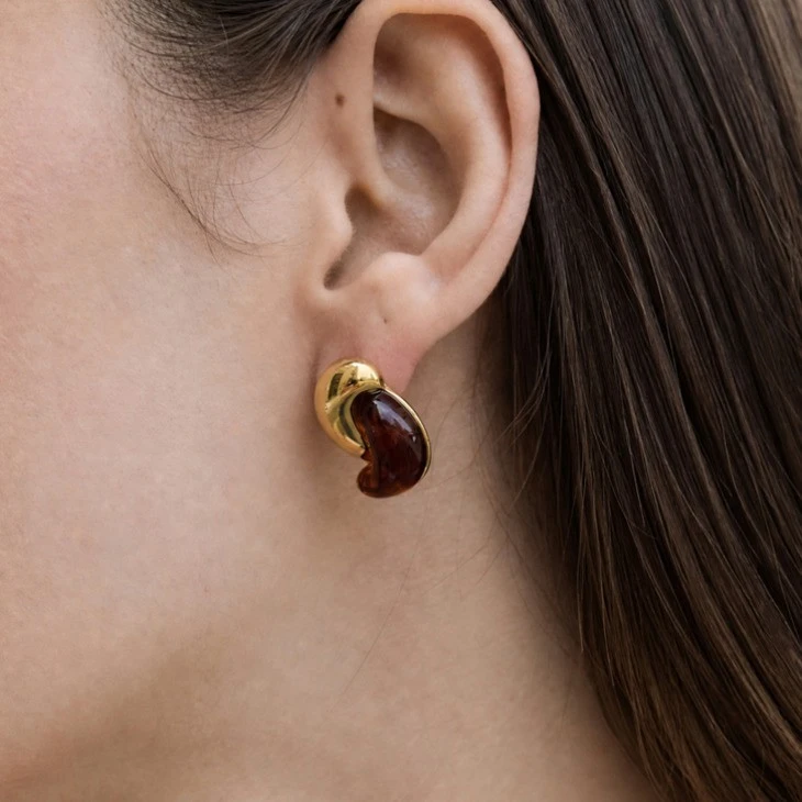 Resin Bean Stud Earring best