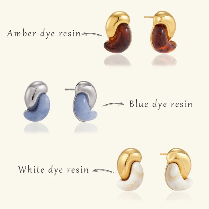 Resin Bean Stud Earring best