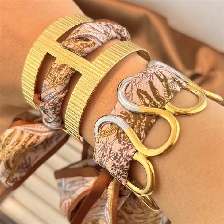 Scarf Horsebit Cuff Bangle factory