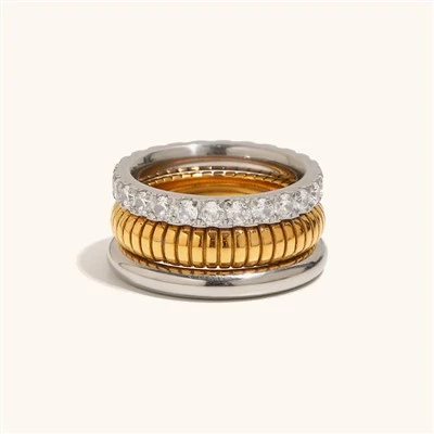 3‑Piece Band Ring Set